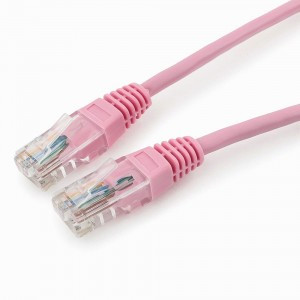 Cablexpert патч-корд UTP cat5e, 0,5м, литой, многожильный (розовый)