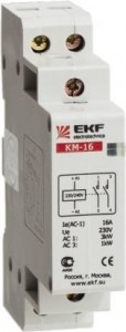 EKF Контактор модульный КМ 16А 2NО (1 мод.)  km-1-16-20