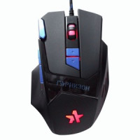 Мышь игровая Гарнизон GM-770G, черн, 2400DPI, 8 кнопок, 7 режимов подсветки, soft touch, 18457