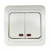 ASD/InHome CLASSICO выкл. СУ 2 кл. 10А бел. инд. 2123