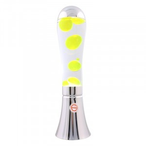 СТАРТ св-к декор. настольный ЛАВА 25W E14 желтый металл/стекло