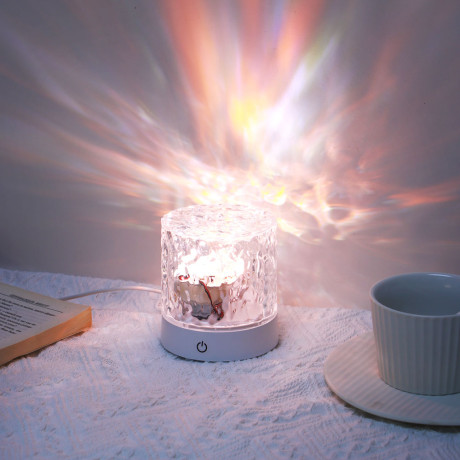 Светильник LED, 9х9х10 см, с живым светом, USB, полистирол, 3 цвета(белый, теплый, белый теплый)