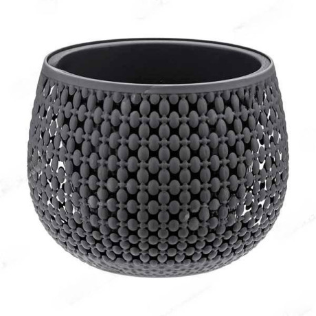 Кашпо ПИРУЛА D175 1,5л со вст. графит  М3100 х5