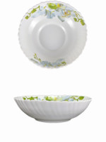 Тарелка суповая Голубая орхидея 18см, 650мл стекло (кратность 6шт!!!) МФК MFK21063