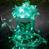 Гирлянда LED L-3-5 160 ламп прозрачный провод зеленый