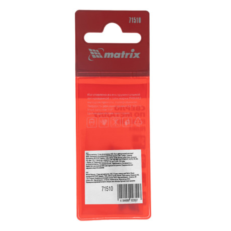 Сверло по металлу, 1 мм, полированное, HSS, 10 шт цилиндрический хвостовик Matrix