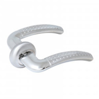 Комплект ручек кругл.основ. ABS пластик СТАНДАРТ P26 SN/CP мат.никель/хром квадрат 105 мм