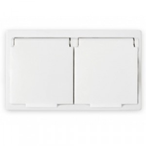 Bylectrica Мастер роз. СУ 2 мест. белый (земля, корп. ABS) РС16-0044