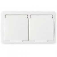 Bylectrica Мастер роз. СУ 2 мест. белый (земля, корп. ABS) РС16-0044