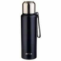 Термос Perfeo узк.горло, с ситечком, ремешком 0,8л, черный PF_C3705