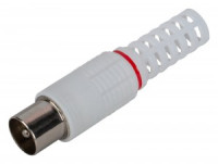 Штекер TV без пайки, белый (100!) R-TV04, 6322