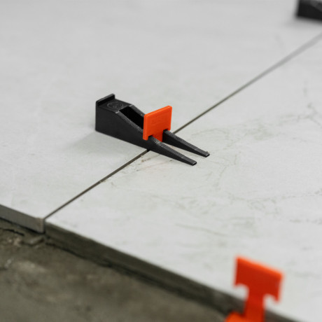 Система выравнивания плитки СВП - комплект: зажим + клин 250/250 шт Сибртех