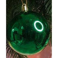 Шар JY-10-5 4шт 8см (глянцевые) зеленый (64)