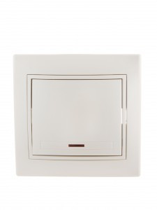 Lezard Мира выкл. СУ 1 кл. 10А (инд.) перламутр (корпус PC) 701-3030-111