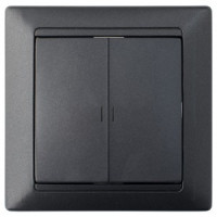 Bylectrica СТИЛЬ выкл. 2 кл. СУ инд. черный графит, (С510-815 черный графит)