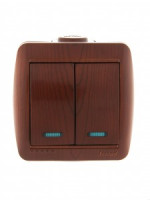 Lezard Ната выкл. ОУ 2 кл. 10А вишня (инд.) (корпус PC) 710-0600-112