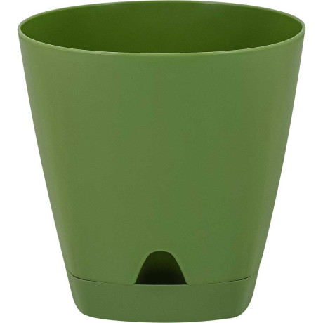 Горшок с прикорн полив АМСТЕРДАМ 1,35л оливк х10