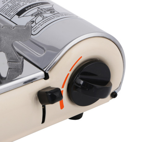 ЕРМАК Плитка газовая из нерж.стали, малая, с переходником, 25х20,5х10см, 1,8кВт