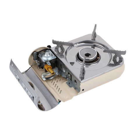 ЕРМАК Плитка газовая из нерж.стали, малая, с переходником, 25х20,5х10см, 1,8кВт