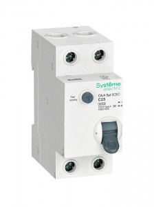 Systeme electric City9 дифф. автоматический выкл. АВДТ 1P+N С25 10мА, тип A, 6кА C9D61625