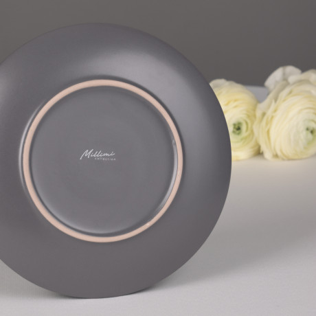 MILLIMI Тарелка десертная 20х2.5см, керамика, графит