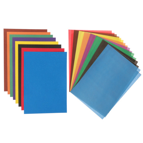 Набор: картон 8листов 8цветов + бумага цветная 16листов 8цветов, в пакете