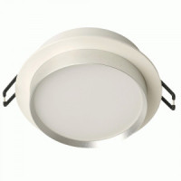 Feron cв-к встр. под лампу GX53, белый/серебро, круг 110х40мм DL507 51353