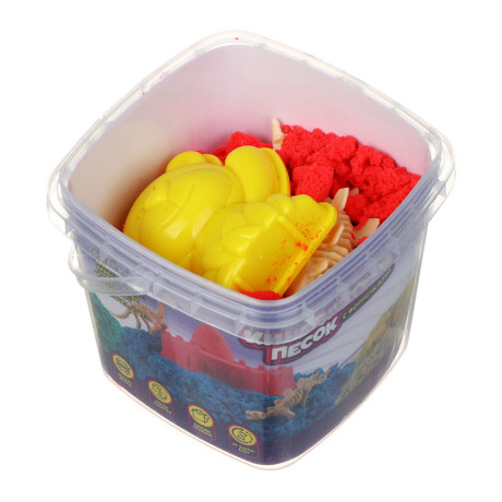 ХОББИХИТ Набор для творчества "Кинетический песок с формочками", 7,5х6,5х7см, 6 цветов