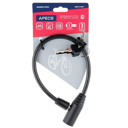 Замок вис PD-80-35см Apecs (велосипедный, автомат)  \12 (96)