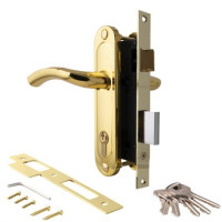 Замок врез 1227/60-G/GM Apecs (зол./мат.зол.) с ручками  \20