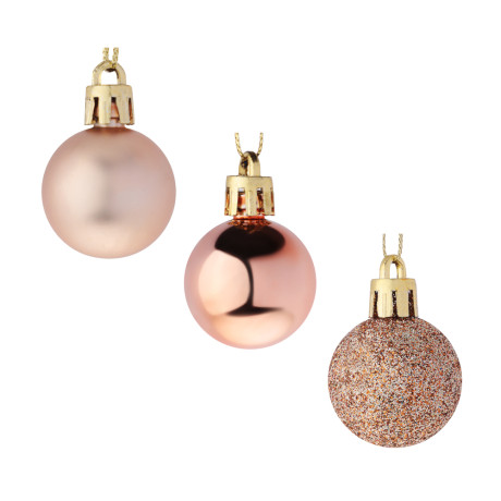 СНОУ БУМ Набор шаров 3 см, 18 шт, розовый, 26-167