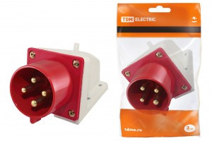 TDM вилка 514 стационарная 3Р+РЕ 16А 380В IP44 (10!) SQ0605-0012