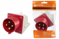 TDM вилка 514 стационарная 3Р+РЕ 16А 380В IP44 (10!) SQ0605-0012