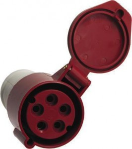 EKF розетка силовая CEE (разъем) переносная 235 3Р+РЕ+N 63А 380В IP67  ps-235-63-380