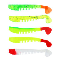 AZOR FISHING Приманка силиконовая &quot;Шустрик&quot;, 8см, 5шт, 5 цветов