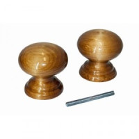 Ручка-кнопка дверная дерево круглая Дуб Й-Ола инд. уп. (24)