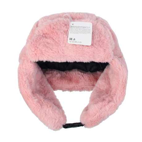 GALANTE Шапка-ушанка женская из экомеха, р.56, 100% полиэстер, цвета в ас-те, ОЗ25-18