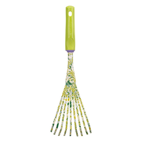 Грабли веерные 9 - зубые, 75 х 385 мм, стальные, пластиковая рукоятка, Flower Green, Palisad