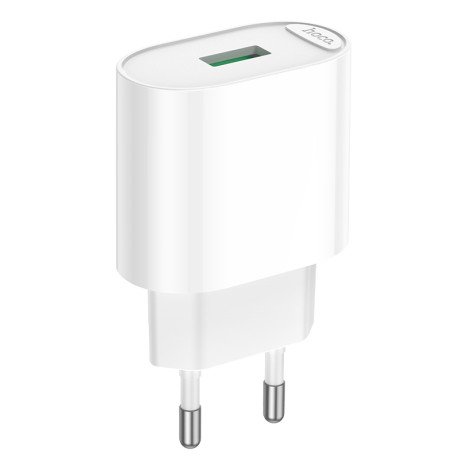 hoco. Зарядное устройство модель C109A, USB-A QC 20W, цвет: белый
