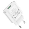 hoco. Зарядное устройство модель C109A, USB-A QC 20W, цвет: белый