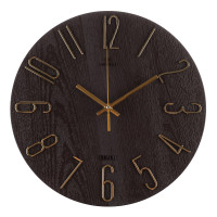 Часы настенные d=30см, корпус коричневый+золото &quot;Классика&quot;, арт.3010-003