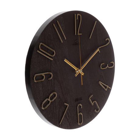 Часы настенные d=30см, корпус коричневый+золото "Классика", арт.3010-003