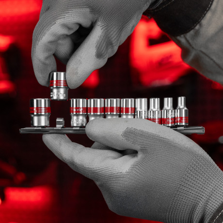 Набор универсальных торцевых головок 1/4", Spline, CrV, 4-13мм, 10 штук Matrix