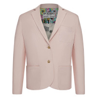 Пиджак со стразами, экокожа, унисекс, розовый, разм.M