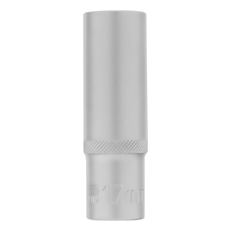 Головка торцевая удлиненная, 17 мм, шестигранная, CrV, под квадрат 1/2 Stels