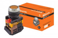 TDM ABLFS-22 кнопка управления желтый d22мм неон/230В 1з+1р (10!) SQ0704-0010