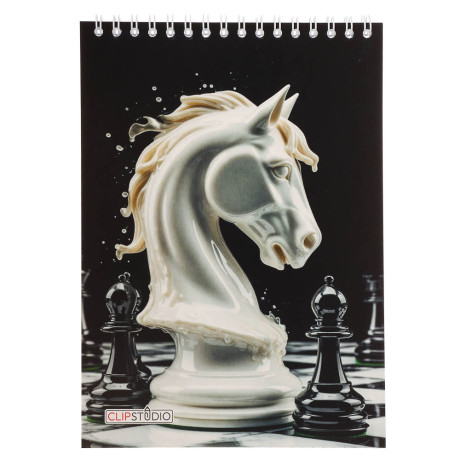 Блокнот А5, 40 листов, офсет, обложка картон, спираль, в клетку, в ассортименте