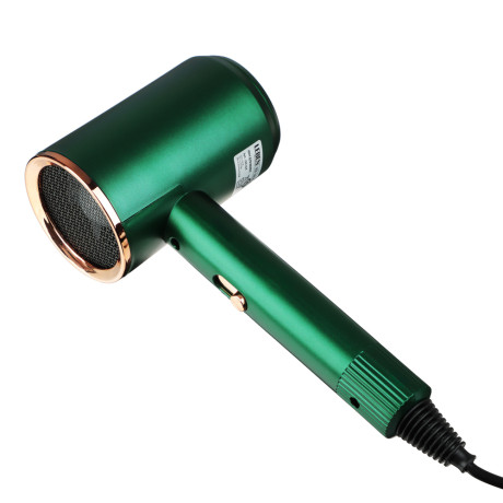 LEBEN Фен для волос, 900Вт, 2 скорости, 3 температуры, 220-240В, зеленый