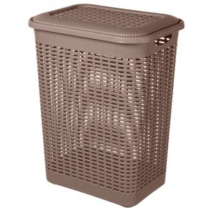 Корзина д/белья 50л, 420x310x560 мм коричневый 431293414 Бытпласт
