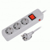 SmartBuy Сетевой фильтр (удл.) ПВС 3x1 3роз. 1.8м 16A серый земля IP20 3500Вт серый SBSP-3-18-G